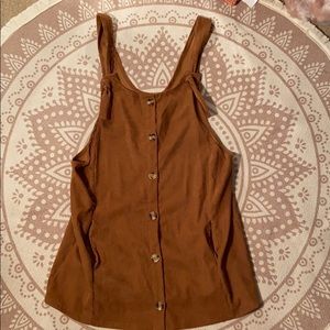 Button up overall dress